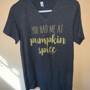 You had me at pumpkin spice vneck